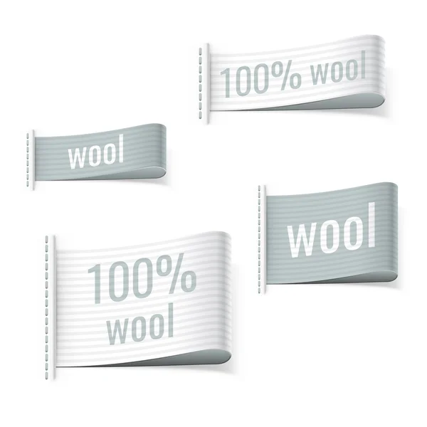 100 percent wool product — Stock Vector