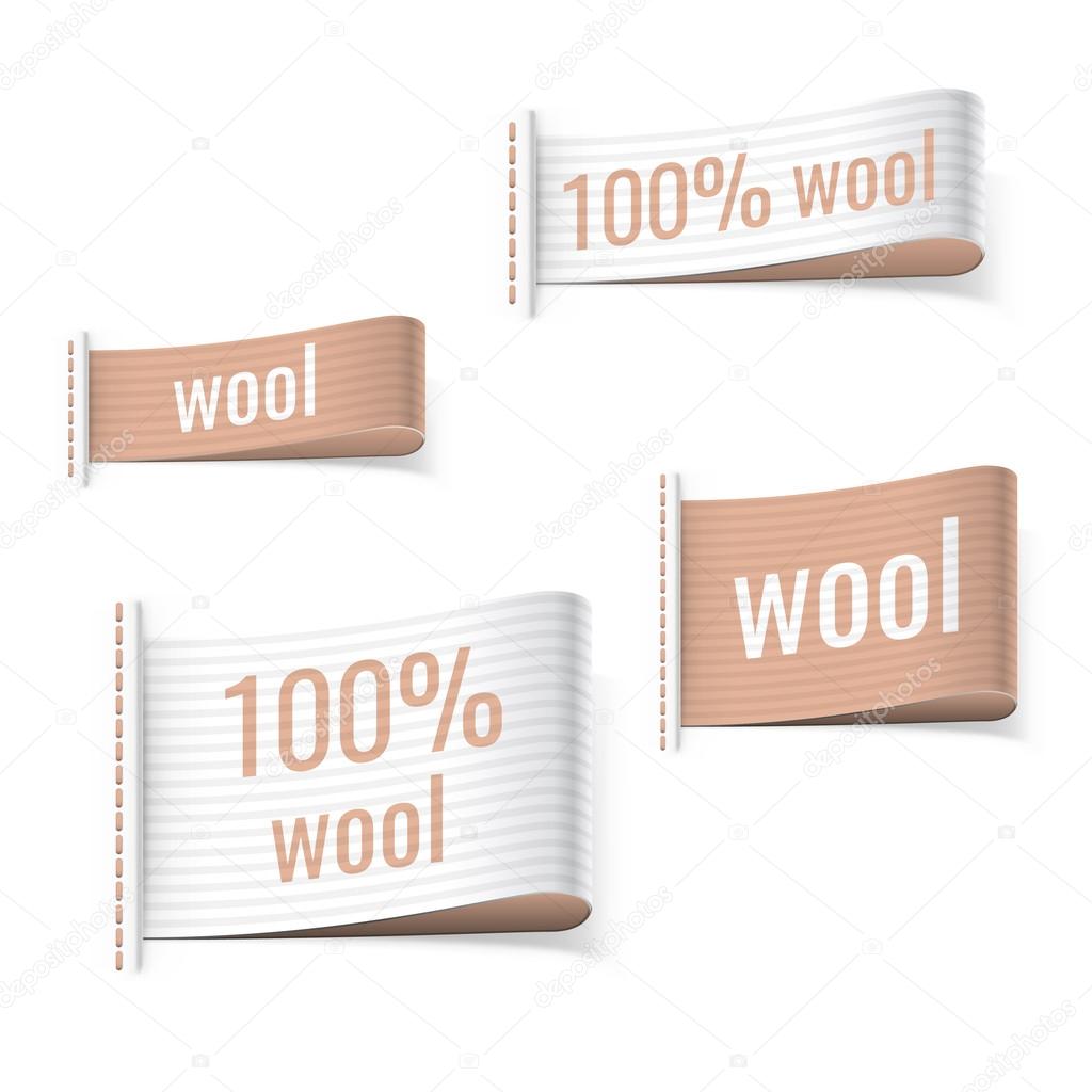100 percent wool product labels