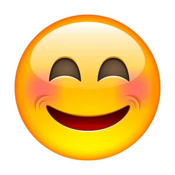 Emoticon sorriso giallo — Vettoriale Stock