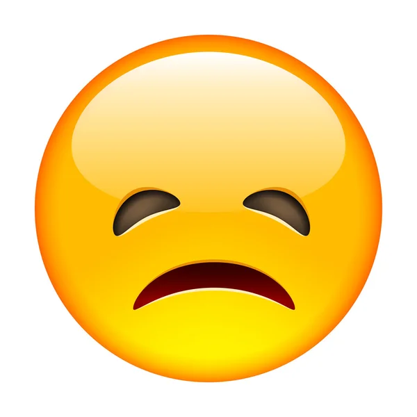 Emoticon Grumpy Kuning - Stok Vektor