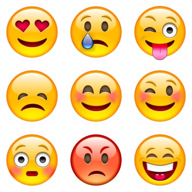Çizgi Emoticons kümesi