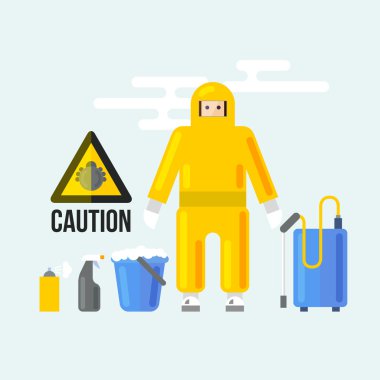 Chemical Cleaning Services Icons clipart