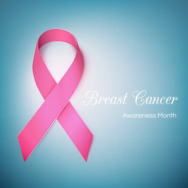 Borst kanker roze lint symbool — Stockvector
