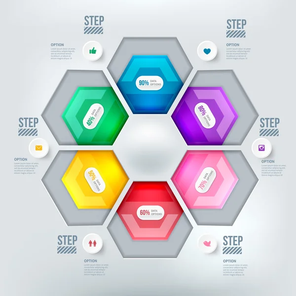 Infographics element number template — Stock Vector