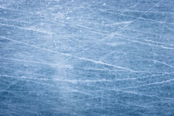 Eisbahn Textur Tageslicht Bedeckt Nahaufnahme Der Blauen Eisbahn Boden Kopierraum — Stockfoto