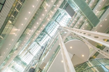 Guangzhou, Çin - 16 Nisan, 2015:Guangzhou kütüphane bir modern guangzhou Çin'de inşa ediyor.