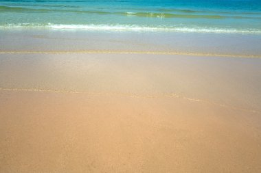 Plaj kum arka plan ile