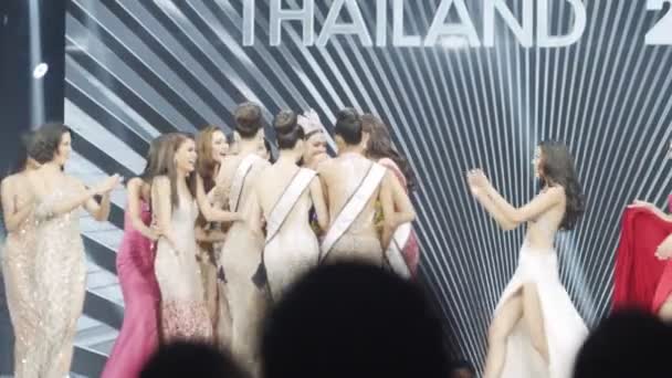 Bangkok Thailand Oktober 2020 Letzter Wettbewerb Der Miss Universe Thailand — Stockvideo