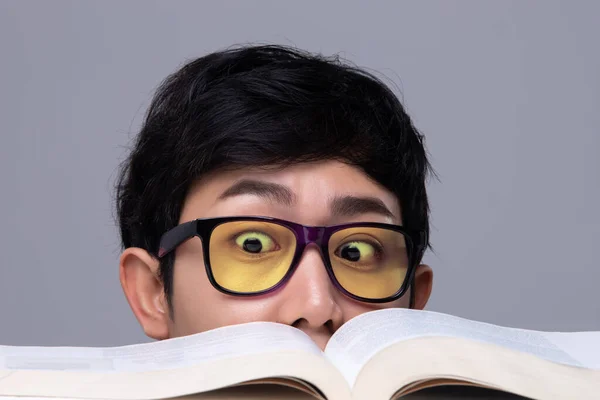 Bildung Lässt Heute Schüler Wie Verrückte Lehrbücher Lesen Bürokaufmann Mit — Stockfoto