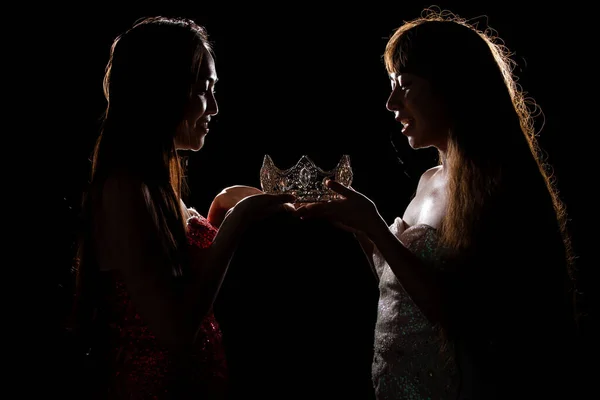 Dramatic Waiting Finale Dags För Vinnaren Miss Beauty Queen Pageant — Stockfoto