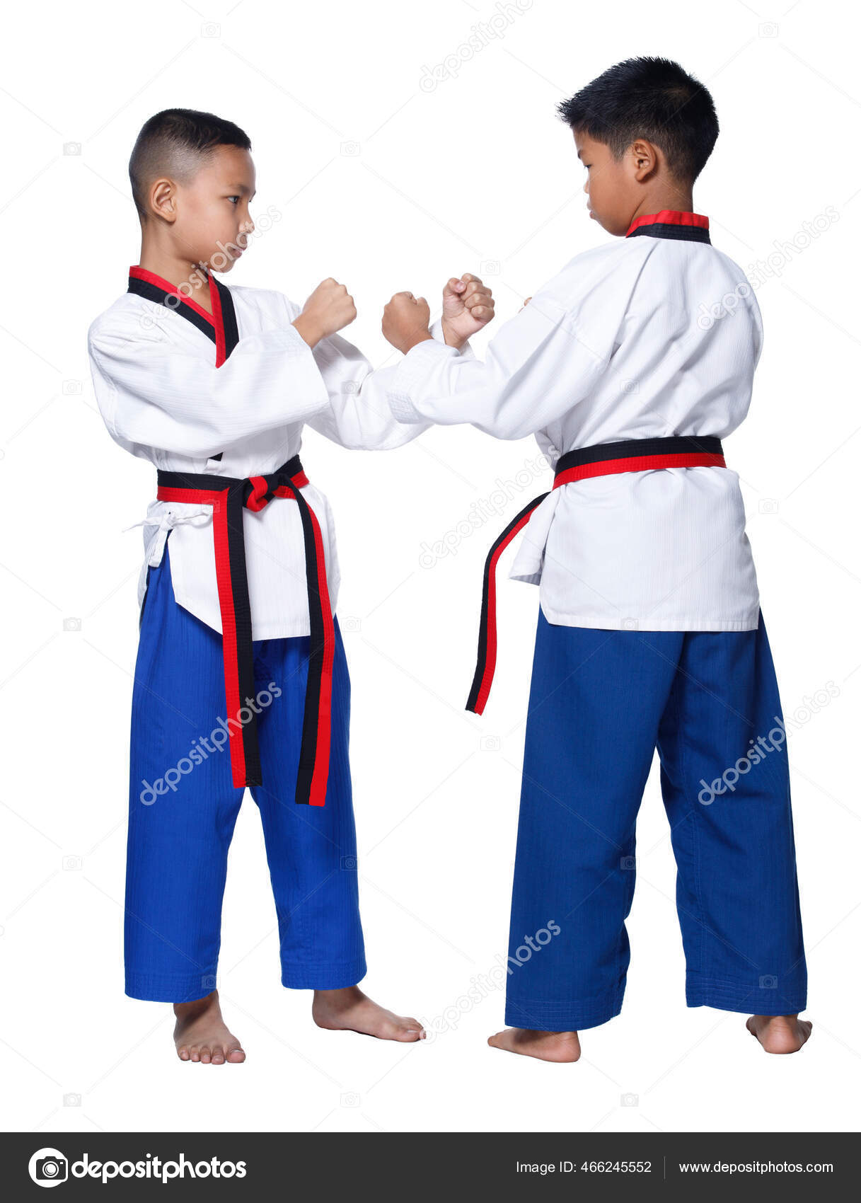 Black Red Belt Taekwondo Karate Kid Athlete Young Teenager Show