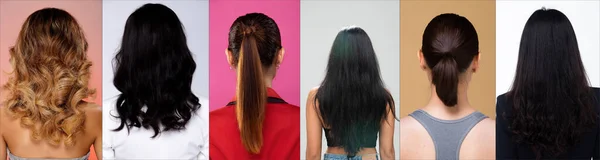 Yaşların Asyalı Kadın Saç Stili Portresinin Yarısı Vücut Çeşitliliği Nsanlar — Stok fotoğraf