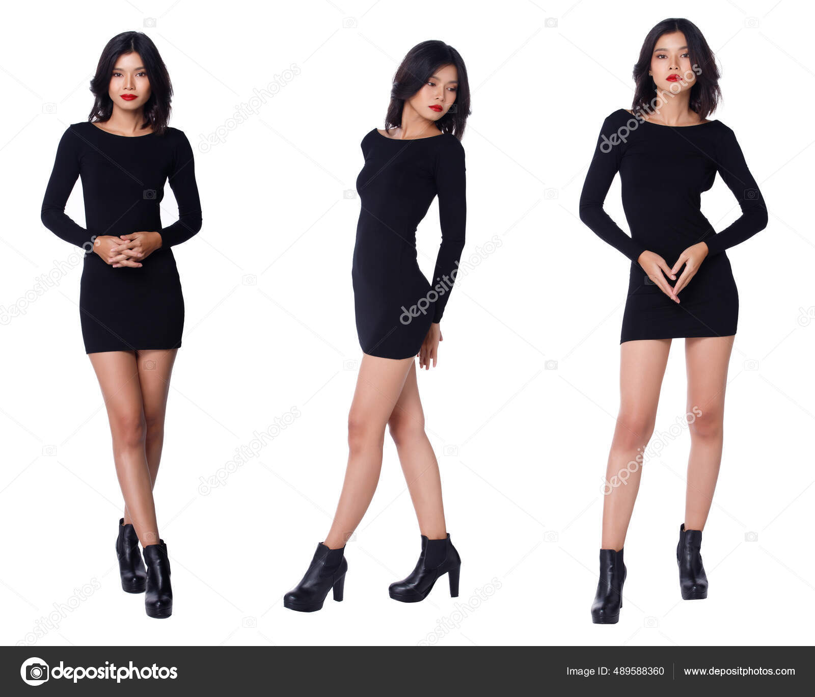 Premium Photo  Collage group full length body of 20s asian woman