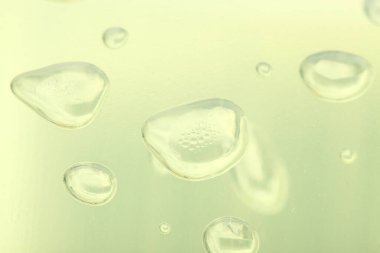 İçinde baloncuk olan saç jölesi, makro istifleme fotoğrafı, Duvar Kağıdı Döküm Detayları