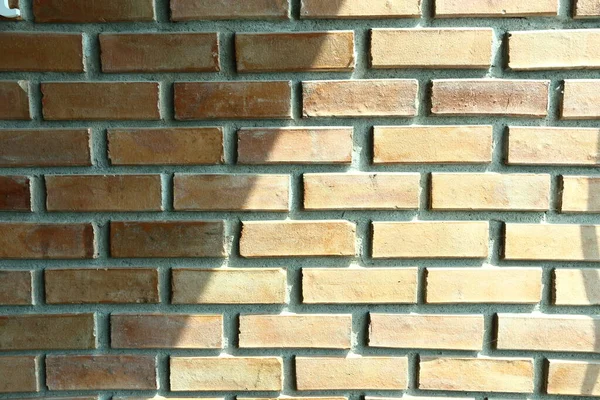 Mur Pierre Rouge Brick Avec Éclairage Ombre Fenêtre Fond Écran — Photo