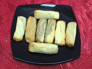 Kısa hamurlu kurabiyeler. Geleneksel Rus mutfağı. Fırın ürünleri. Yemek pişirme.
