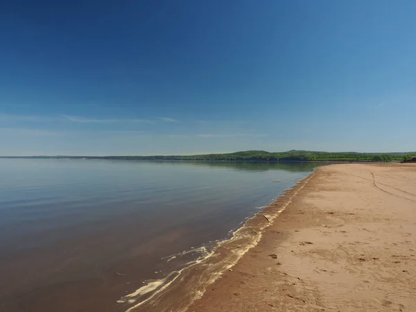 Kust Strand Het Voorjaar Russische Lente Natuur Rusland Oeral Perm — Stockfoto
