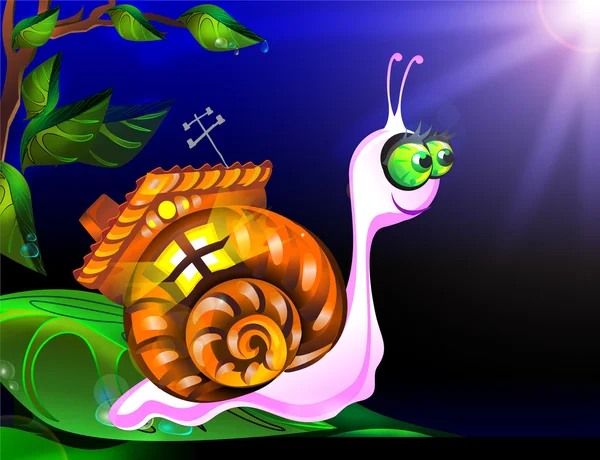 蜗牛房子 — 图库矢量图片