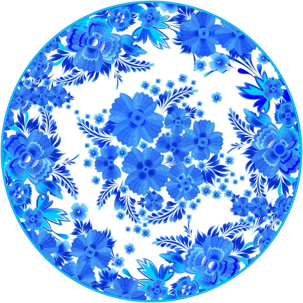 Painting on porcelain — Stock Vector