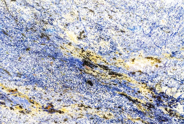 Naturalny Niebieski Granit Żółtymi Czarnymi Bryzgami Tło Granitowe — Zdjęcie stockowe