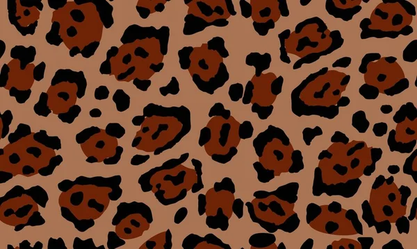 Leopardin Sormenjälki Trendikäs Saumaton Vektorijälki Eläinten Koostumus Jaguaari Täplät Beigellä — vektorikuva