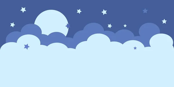 ดวงจ นทร ดาว เมฆ นหล งแสงส ชมพ และส วงอ ออกแบบส — ภาพเวกเตอร์สต็อก