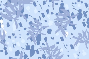 Egzotik orman bitkileri illüstrasyon deseni. Yapraklar. Yaratıcı kolaj çağdaş kusursuz desen. Tasarım için modaya uygun şablon.