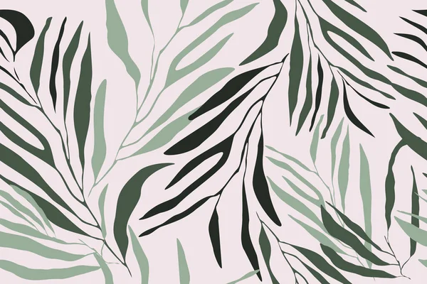 エキゾチックなジャングルの植物のイラストパターン 創造的なコラージュ現代的なシームレスパターン デザインのためのファッショナブルなテンプレート — ストックベクタ