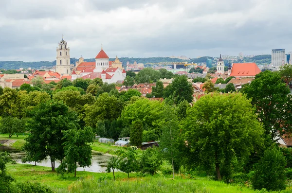 Nézd a régi város, a megfigyelő fedélzetre, Vilnius, Litvánia — Stock Fotó