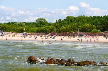 Palanga, Litvanya plaja rıhtımdan görüntülemek