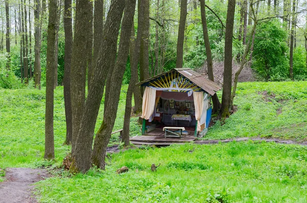 Primavera Santa en bosque cerca de la aldea Sherstin, Bielorrusia — Foto de Stock