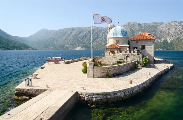 Island of Our Lady on Reef  in Bay of Kotor — Stock Photo, Image