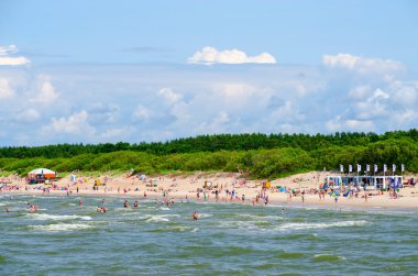 Palanga, Litvanya kum Beach iskelesinden görüntülemek 