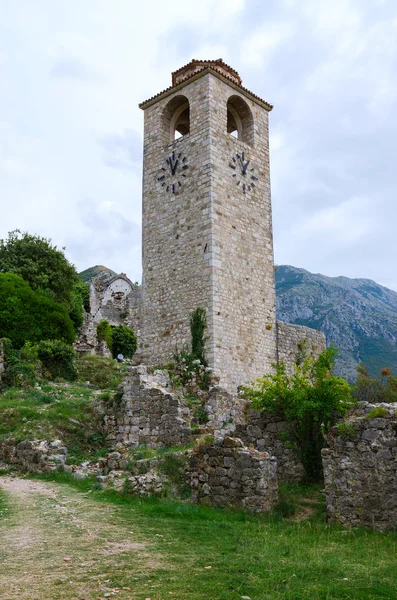 Ruins of clock tower in Old Bar, Montenegro — Stock Photo, Image