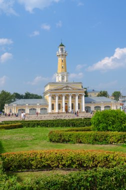 Bina Yangın Kulesi Susaninskaya Meydanı ' nda Kostroma, Rusya Federasyonu