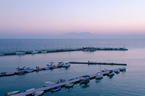 Alacakaranlık ısı termikli Körfez, chalkidiki, Yunanistan — Stok fotoğraf