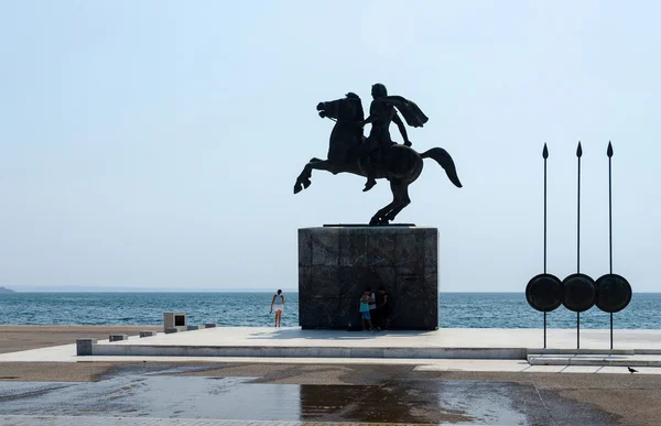 Grecia, Tesalónica. Monumento a Alejandro Magno — Foto de Stock