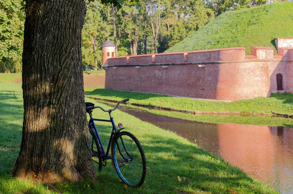 Am Morgen in der Nähe der Mauern der Neswizhsky Burg — Stockfoto