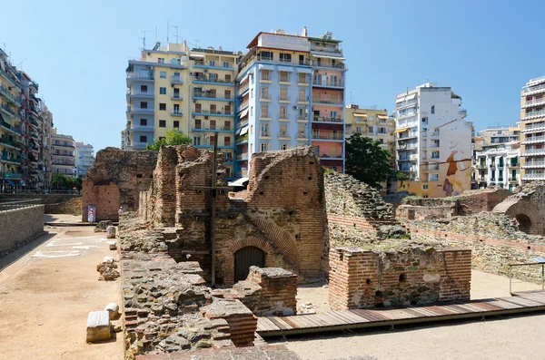 Řecko, Thessaloniki. Ruiny paláce římského císaře zá — Stock fotografie
