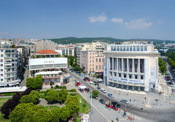 Pohled z bílé věže v Thessaloniki, Řecko — Stock fotografie