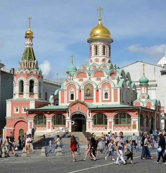 Moskova. Kızıl Meydan üzerinde Kazan Katedrali — Stok fotoğraf