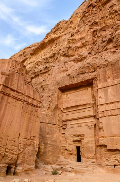 Jordánsko, petra, starobylé město ve skalách — Stock fotografie