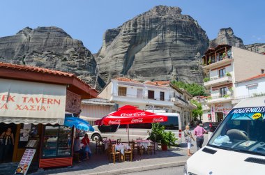 Greece, Meteors, the picturesque village Kalambaka clipart