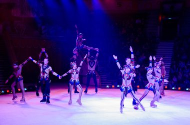  Action of artistic troupe of Moscow Circus on Ice clipart