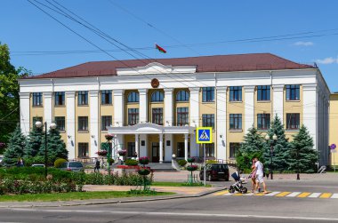 Administration Building of the Railway District, Gomel, Belarus clipart