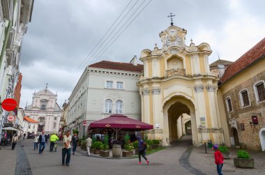 Gates of Basilian monastery and Church of Saint Therese on Ausros Vartu, Vilnius clipart