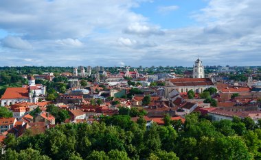 Vilnius, panoramic view of Old City from Mount of Gediminas