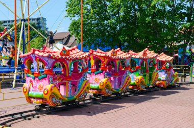 Çocuk atraksiyonlar Palanga Basanaviciaus Street tren