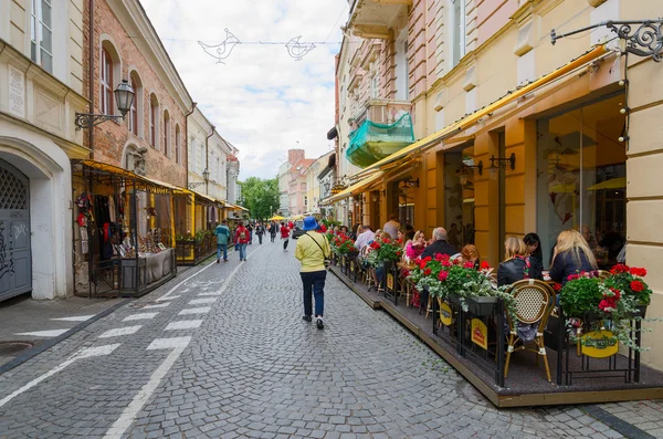 Вильнюс, Старый город, улица Пилиес — стоковое фото