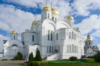 Savior Transfiguration Cathedral, Holy Trinity Seraphim-Diveevo convent in Diveevo, Russia clipart